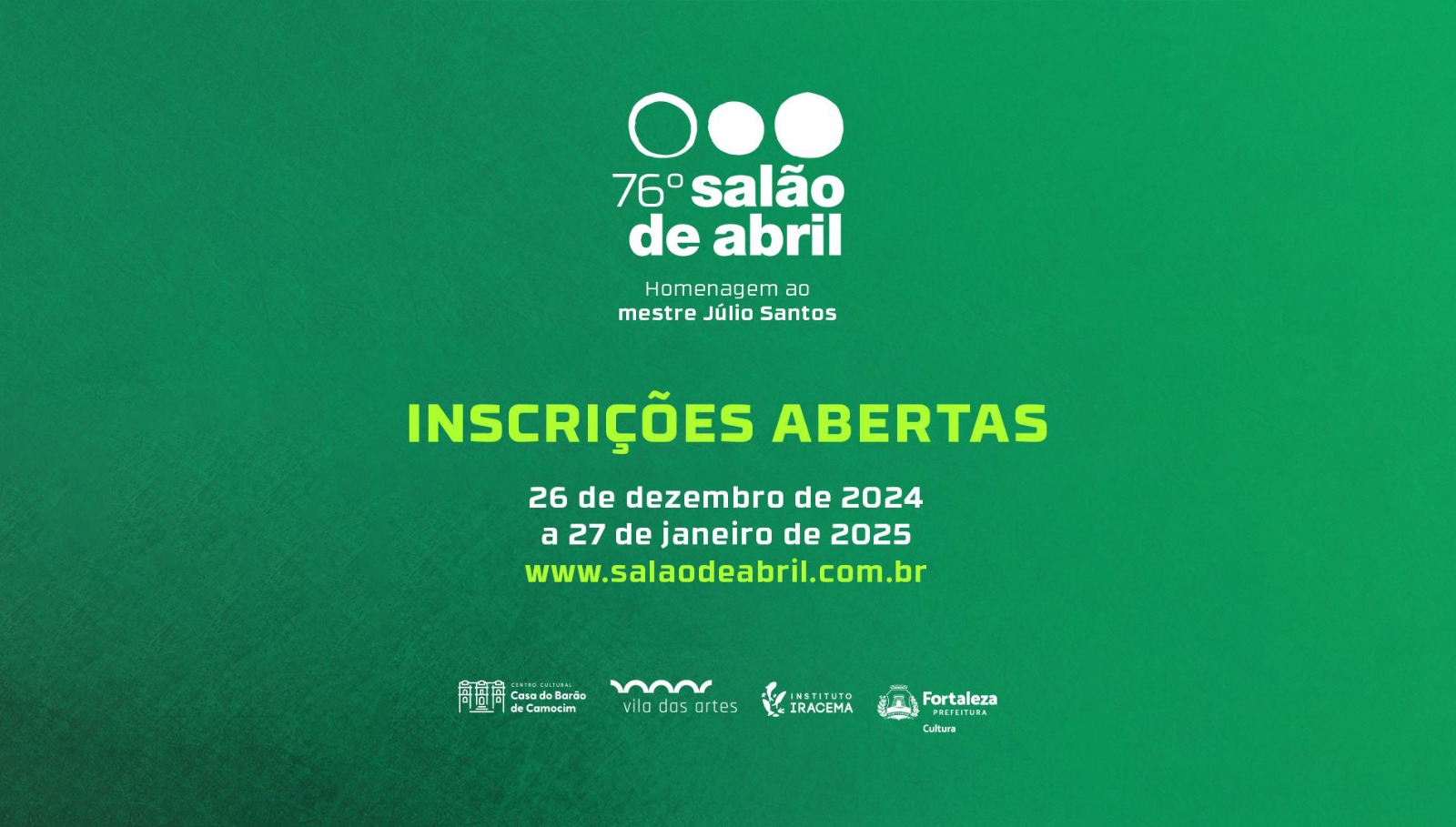 Prefeitura de Fortaleza abre inscrições para a 76ª edição do Salão de Abril